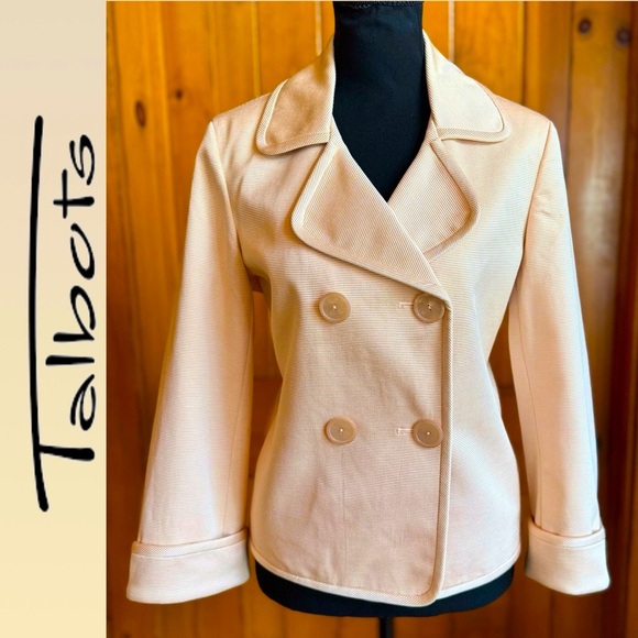 Talbots Jackets & Blazers - NWOT TALBOTS Faille Silk Blend Double-Breasted Grace Fit Jacket (14P)